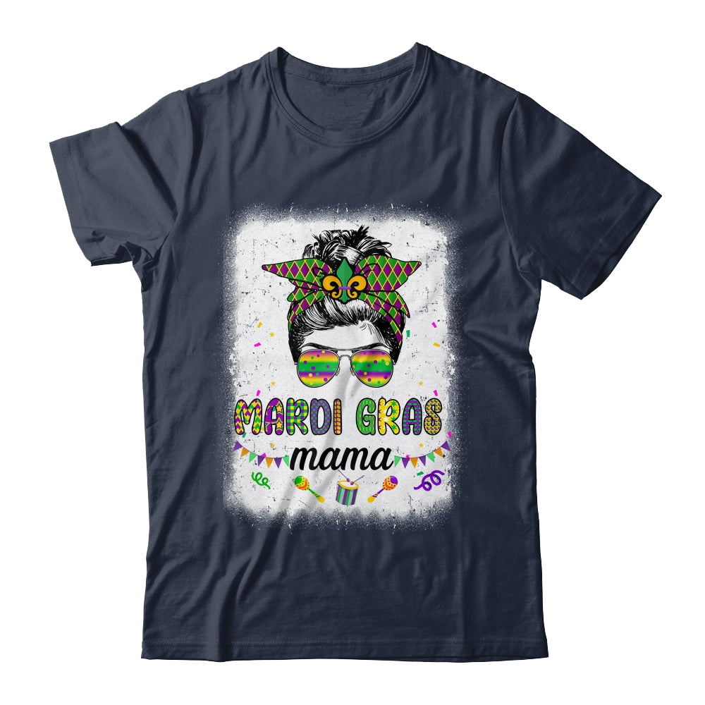Messy Bun Hair Glasses New Orleans Carnival Mardi Gras Mama Shirt & Tank Top | siriusteestore