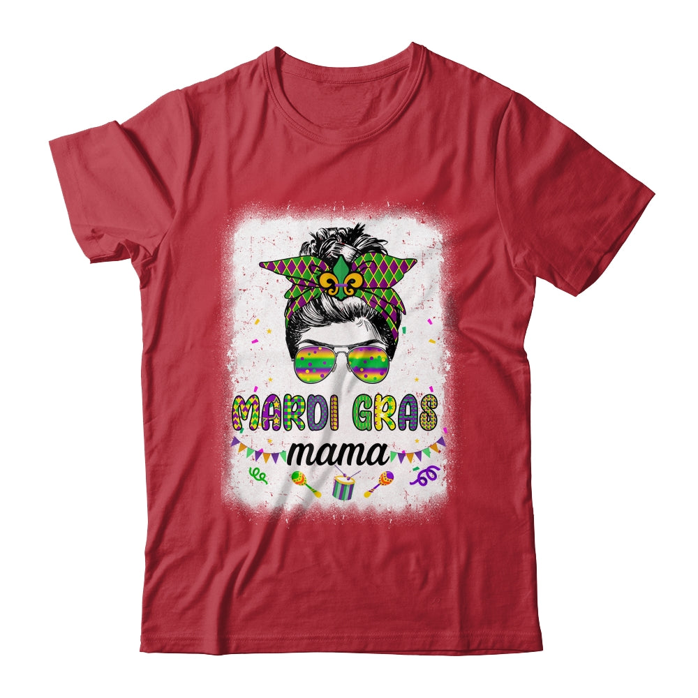 Messy Bun Hair Glasses New Orleans Carnival Mardi Gras Mama Shirt & Tank Top | siriusteestore