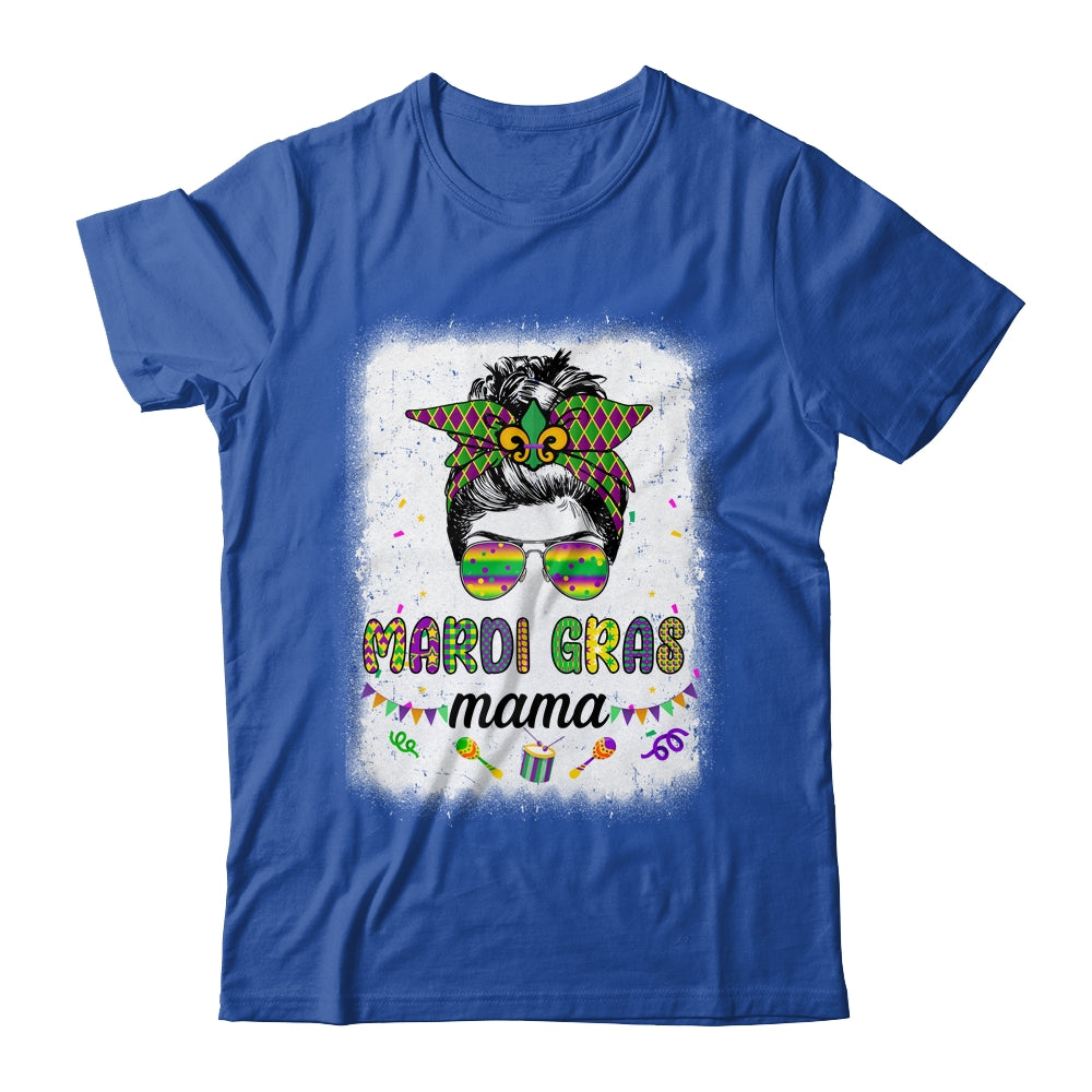 Messy Bun Hair Glasses New Orleans Carnival Mardi Gras Mama Shirt & Tank Top | siriusteestore