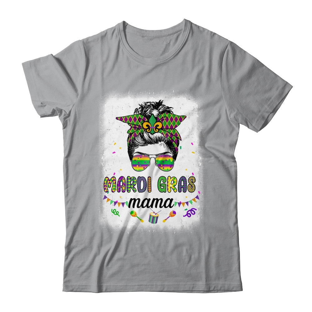 Messy Bun Hair Glasses New Orleans Carnival Mardi Gras Mama Shirt & Tank Top | siriusteestore