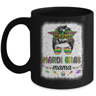 Messy Bun Hair Glasses New Orleans Carnival Mardi Gras Mama Mug | siriusteestore
