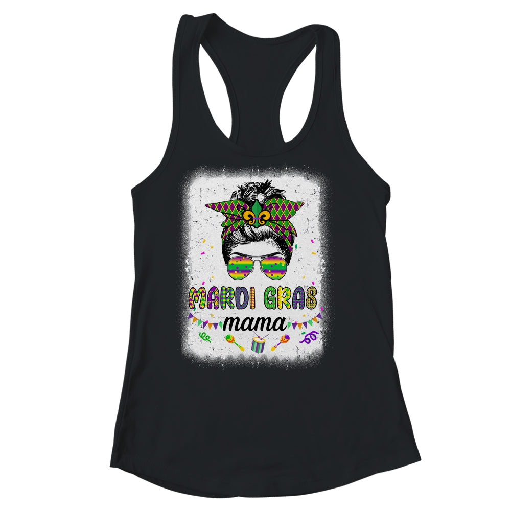 Messy Bun Hair Glasses New Orleans Carnival Mardi Gras Mama Shirt & Tank Top | siriusteestore