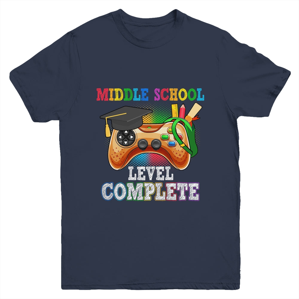 Middle School Level Complete Last Day Of School Graduation Youth Shirt | siriusteestore