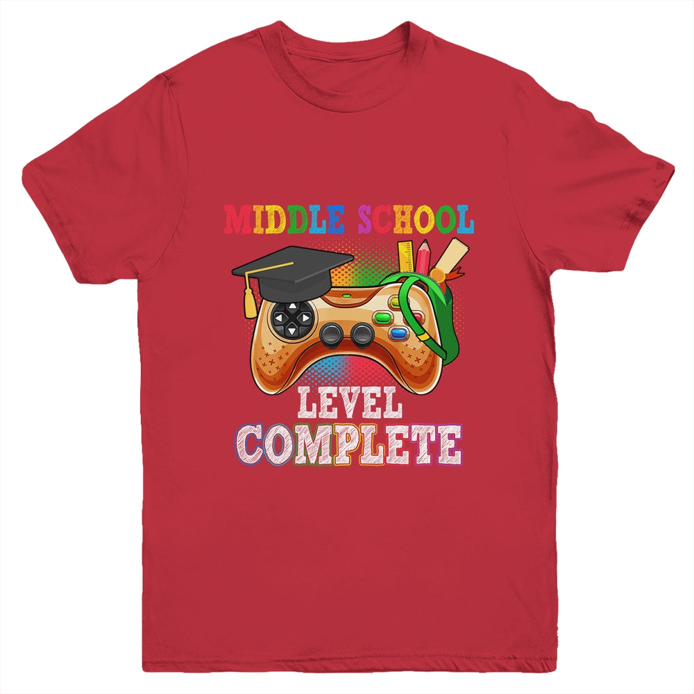 Middle School Level Complete Last Day Of School Graduation Youth Shirt | siriusteestore