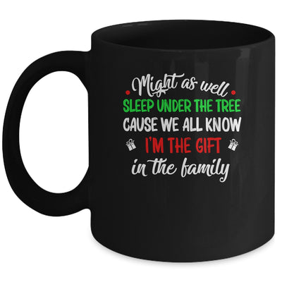 Might As Well Sleep Under The Tree Funny Christmas Family Mug | siriusteestore