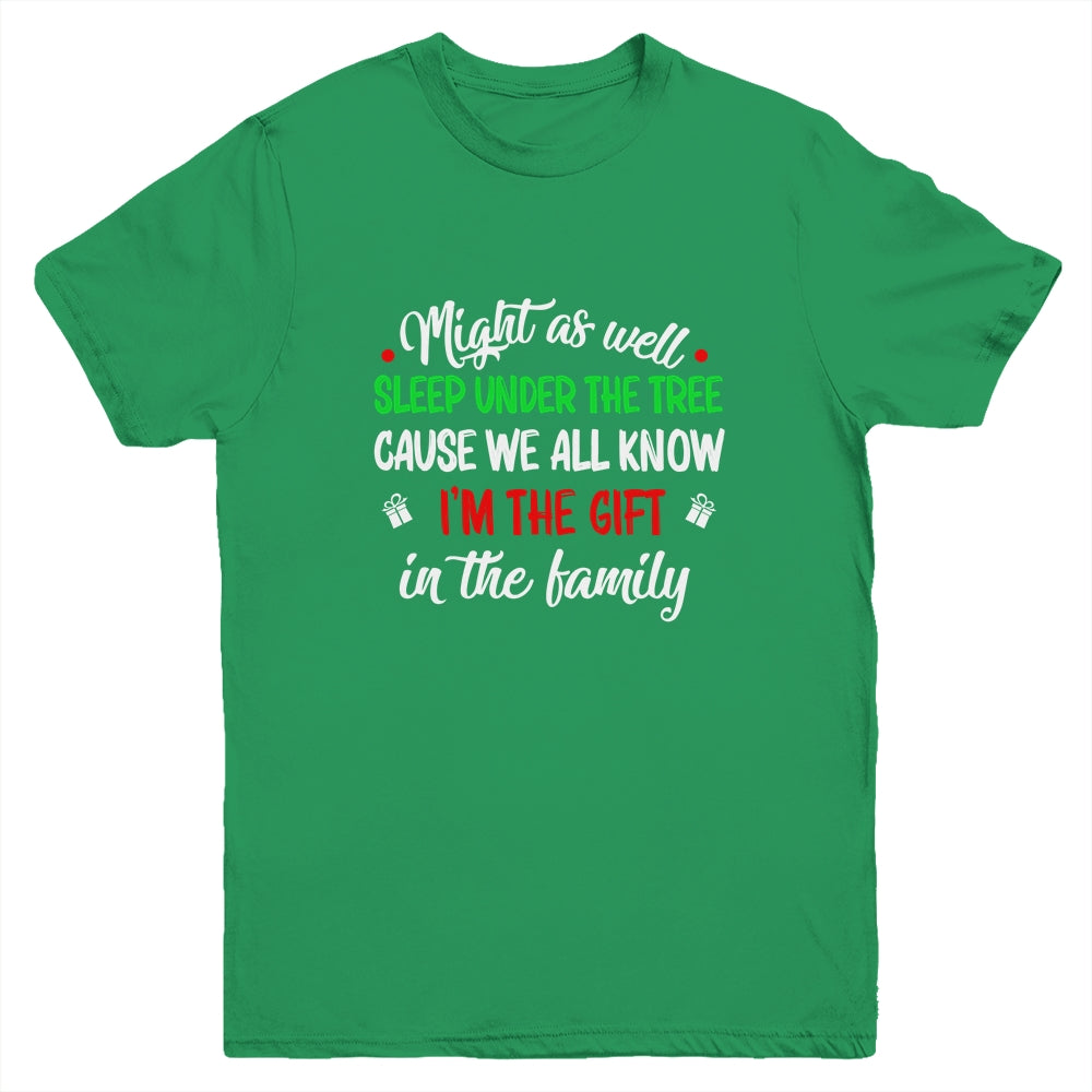 Might As Well Sleep Under The Tree Funny Christmas Family Youth Shirt | siriusteestore