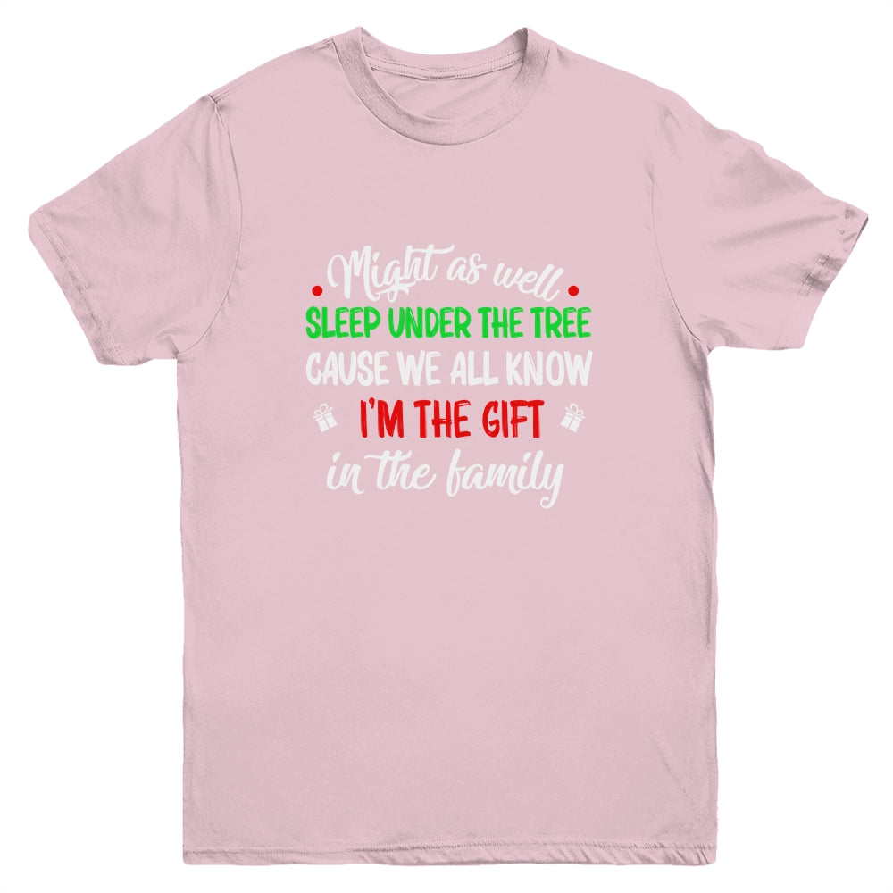Might As Well Sleep Under The Tree Funny Christmas Family Youth Shirt | siriusteestore
