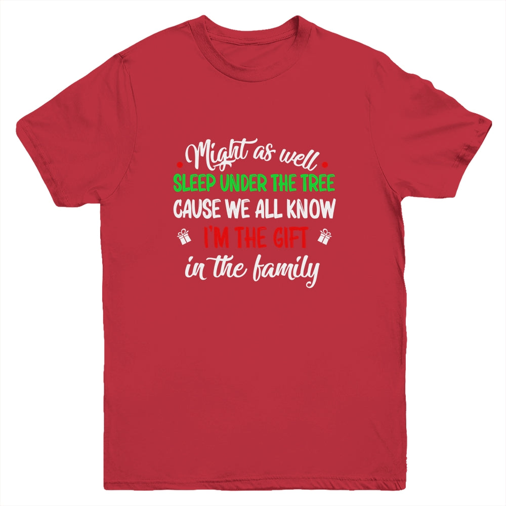 Might As Well Sleep Under The Tree Funny Christmas Family Youth Shirt | siriusteestore