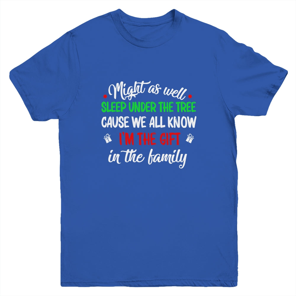 Might As Well Sleep Under The Tree Funny Christmas Family Youth Shirt | siriusteestore