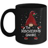Mischievous Gnome Buffalo Plaid Matching Christmas Pajama Gift Mug | siriusteestore