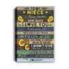 Personalized To My Niece Canvas From Aunt Uncle Always Remember How Much I Love You Wood Sunflower Niece Birthday Custom Wall Art Print Home Decor Framed Canvas