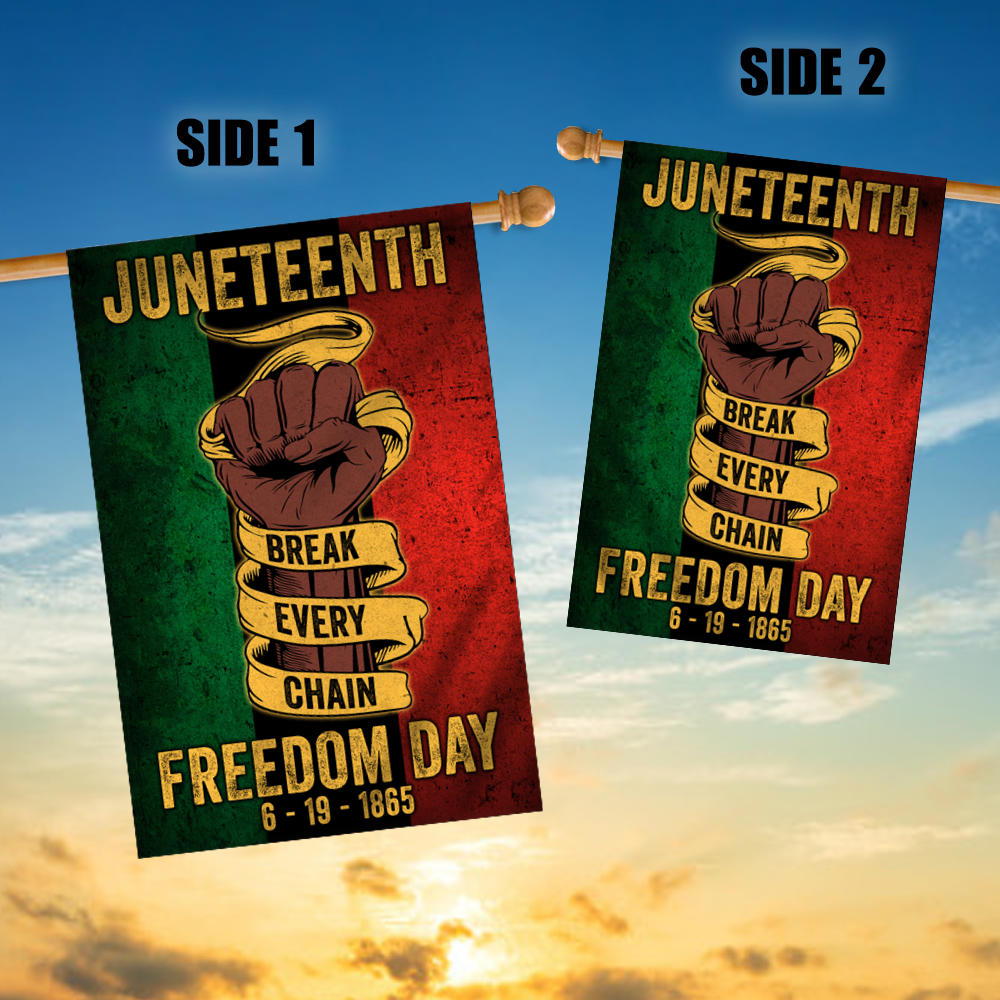 Liliful 100-Pc Juneteenth Party Pack – 50 Silicone Bracelets & 50 Small Handheld Flags