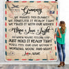 Personalized Granny Blanket From Grandkids We Hugged This Blanket Mail Letter Granny Birthday Mothers Day Christmas Customized Fleece Blanket