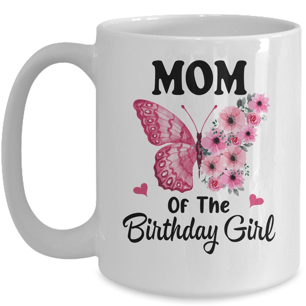 Mom 1st First Birthday Matching Family Butterfly Floral Mug | siriusteestore