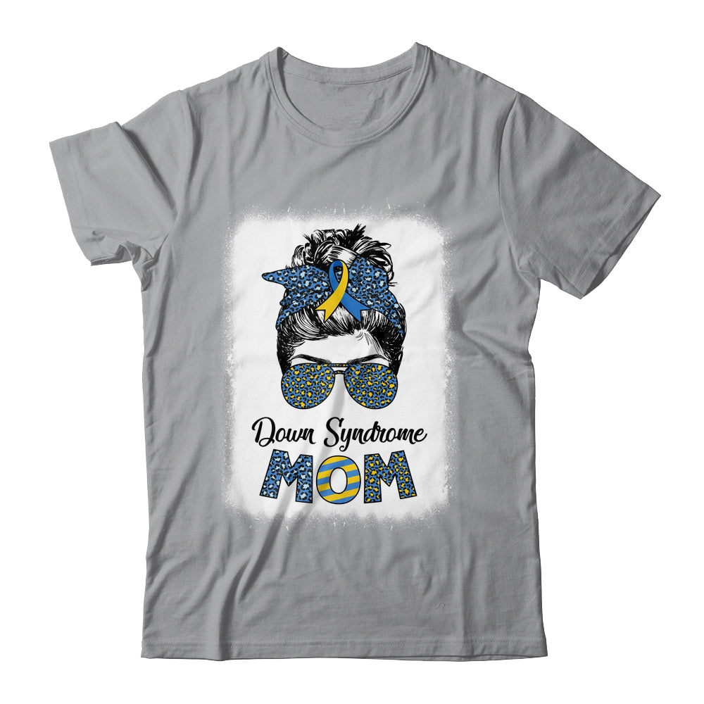 Mom Down Syndrome Awareness Mom Messy Bun Hair Shirt & Hoodie | siriusteestore