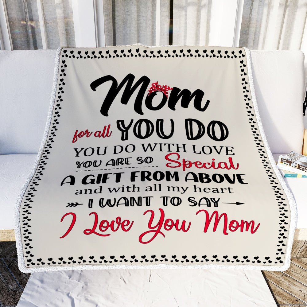 Custom Photo Mom Blanket, to My Mom Fleece Blanket, Gift Ideas