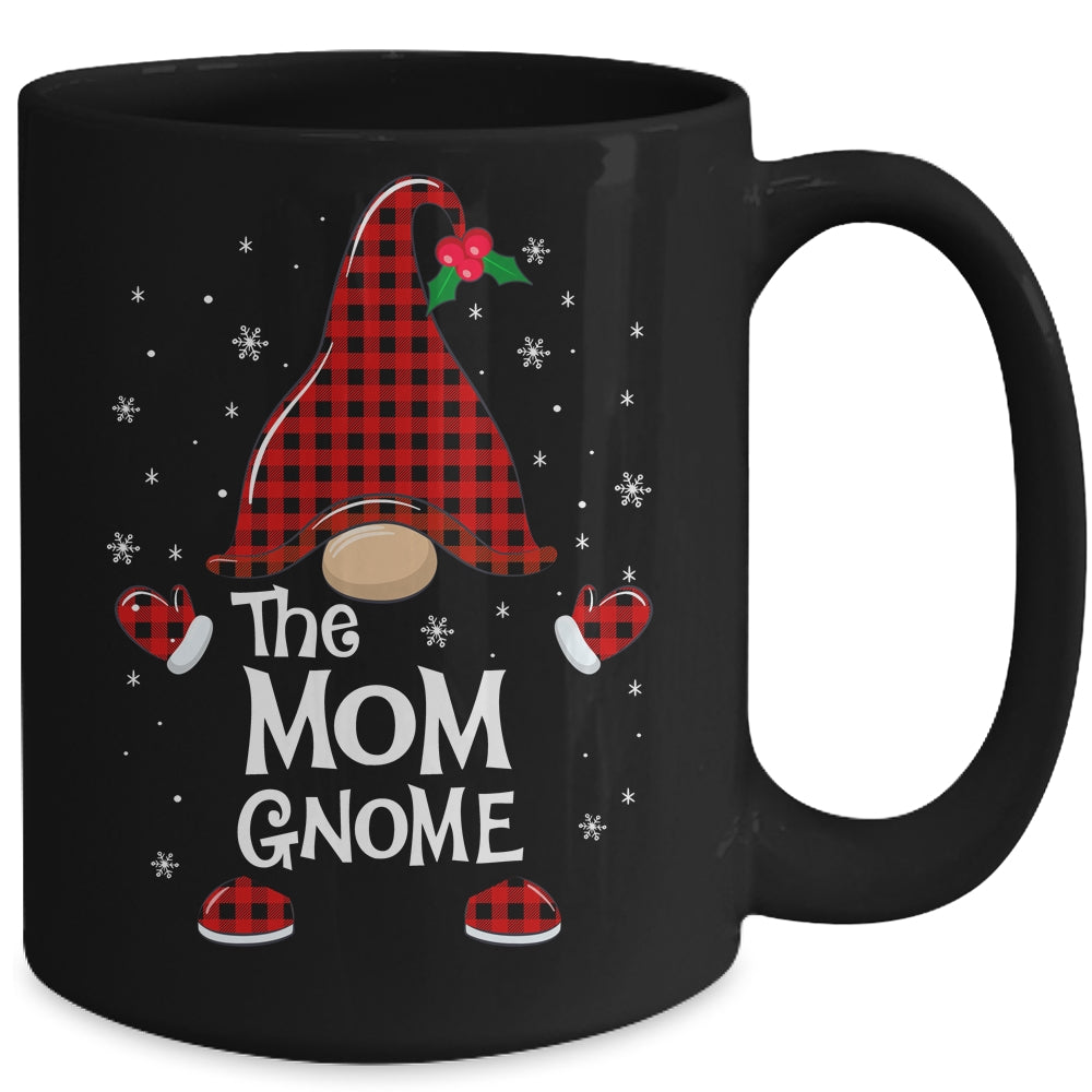 Mom Gnome Buffalo Plaid Matching Christmas Pajama Gift Mug | siriusteestore