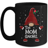 Mom Gnome Buffalo Plaid Matching Christmas Pajama Gift Mug | siriusteestore