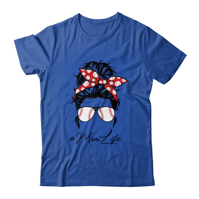 Mom Life Baseball Softball Women Mothers Day Messy Bun Shirt & Tank Top | siriusteestore