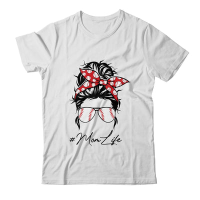 Mom Life Baseball Softball Women Mothers Day Messy Bun Shirt & Tank Top | siriusteestore