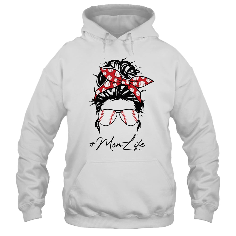 Mom Life Baseball Softball Women Mothers Day Messy Bun Shirt & Tank Top | siriusteestore