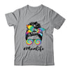 Mom Life Messy Hair Bun Tie Dye Women Mother's Day Funny Shirt & Tank Top | siriusteestore