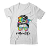 Mom Life Messy Hair Bun Tie Dye Women Mother's Day Funny Shirt & Tank Top | siriusteestore