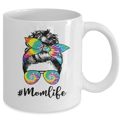 Mom Life Messy Hair Bun Tie Dye Women Mother's Day Funny Mug | siriusteestore