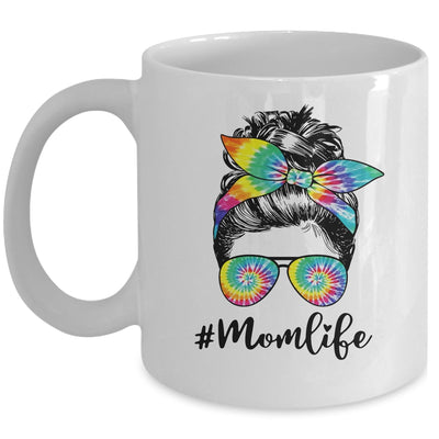 Mom Life Messy Hair Bun Tie Dye Women Mother's Day Funny Mug | siriusteestore