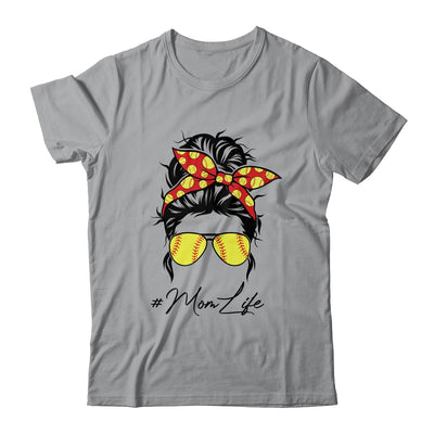 Mom Life Softball Baseball Women Mothers Day Messy Bun Shirt & Tank Top | siriusteestore