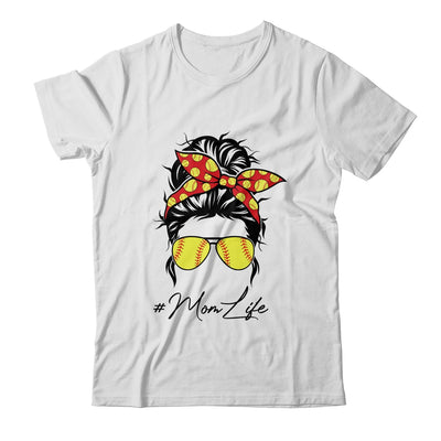 Mom Life Softball Baseball Women Mothers Day Messy Bun Shirt & Tank Top | siriusteestore