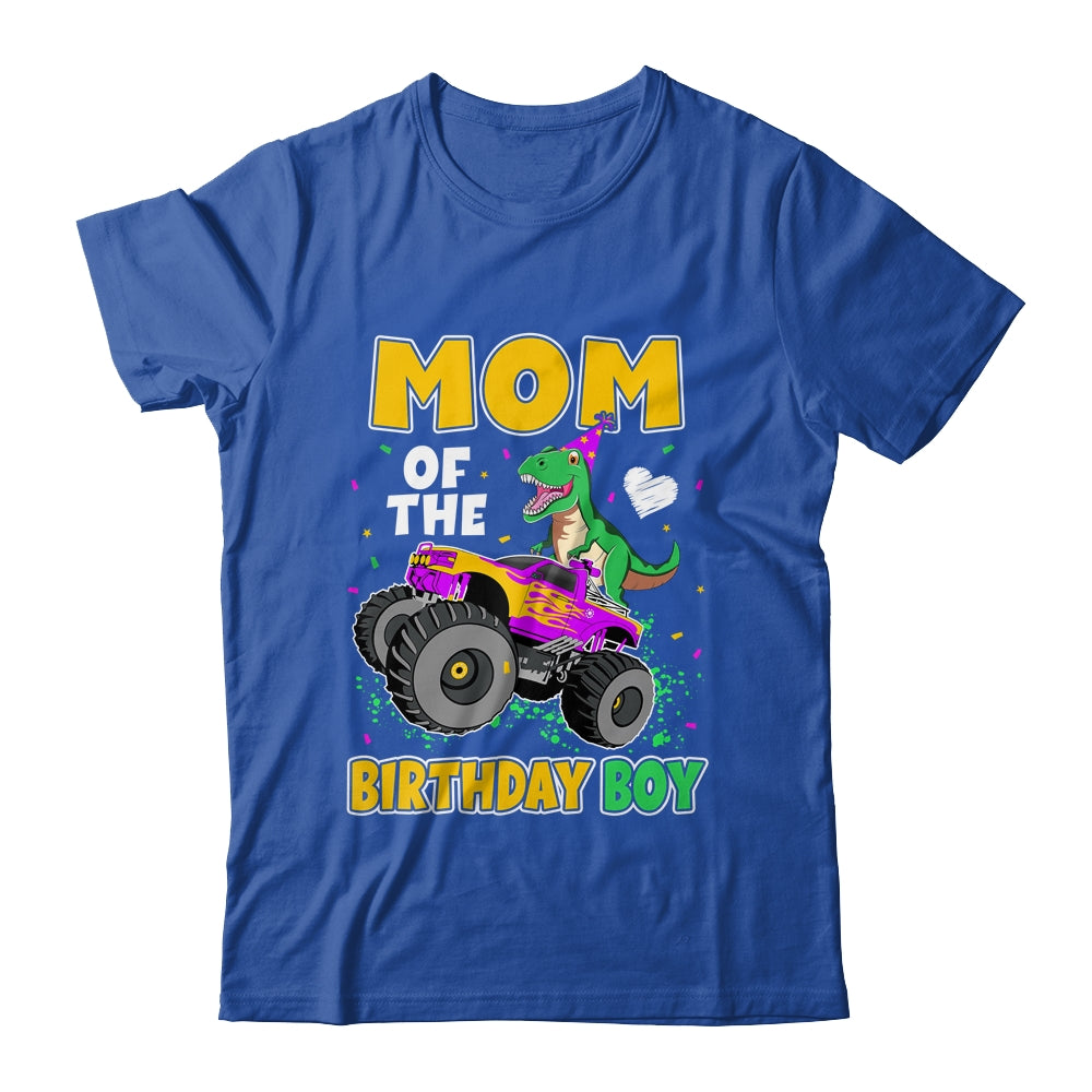 Mom Of The Birthday Boy Dinosaur Monster Truck Birthday Shirt & Hoodie | siriusteestore