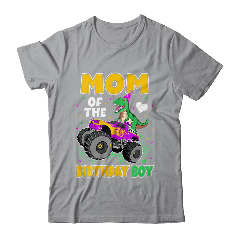 Mom Of The Birthday Boy Dinosaur Monster Truck Birthday Shirt & Hoodie | siriusteestore