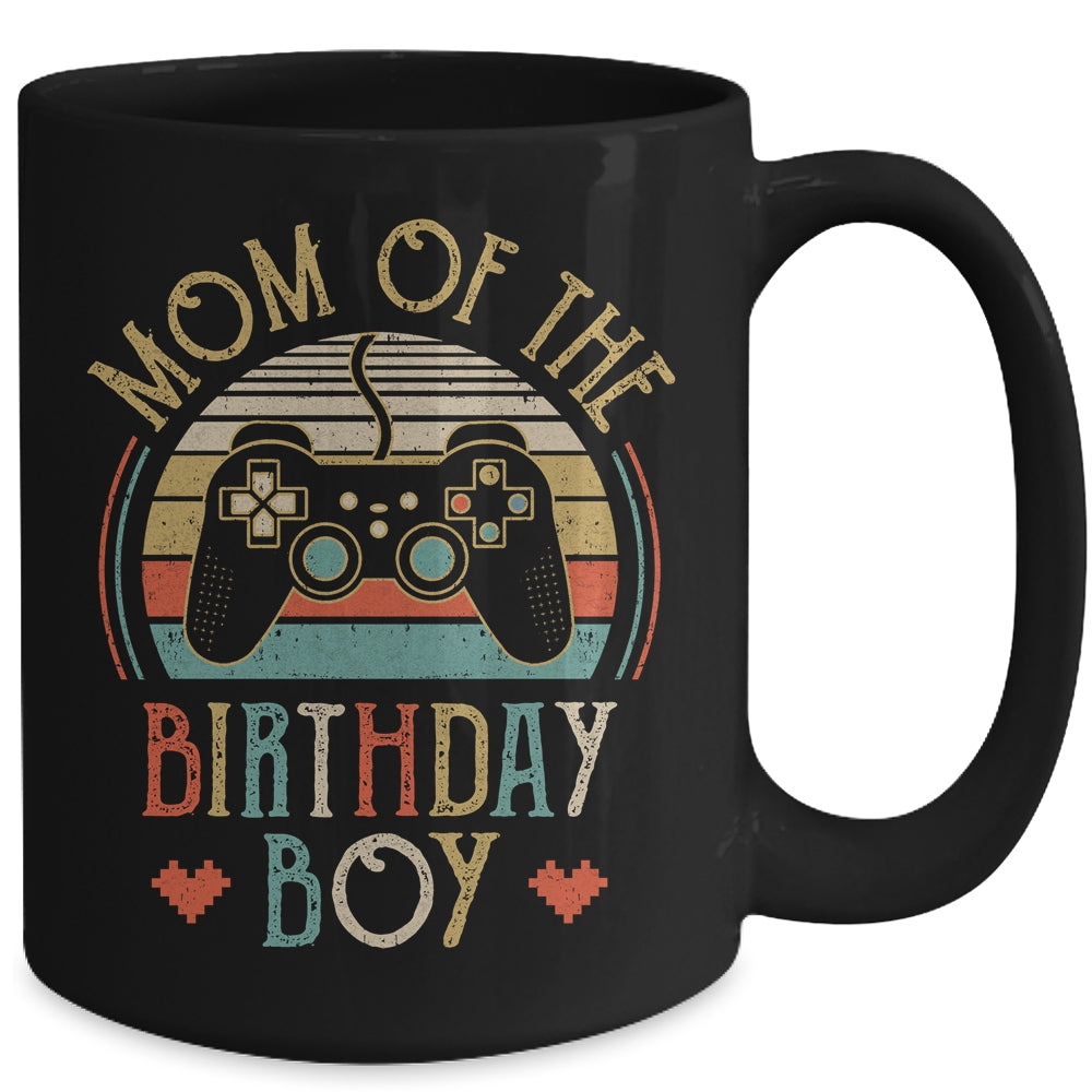 Mom Of The Birthday Boy Vintage Matching Gamer Birthday Mug | siriusteestore