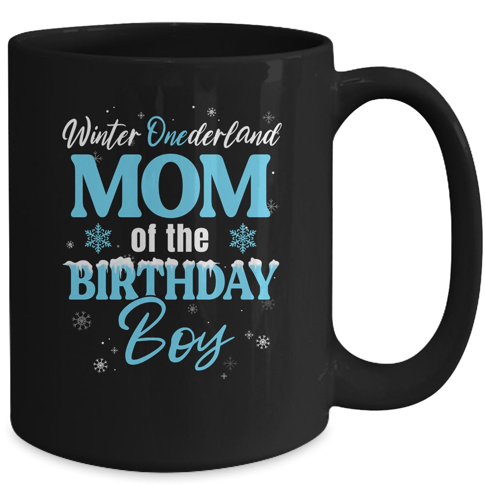 Mom Of The Birthday For Boy Winter Onederland Family Mug | siriusteestore