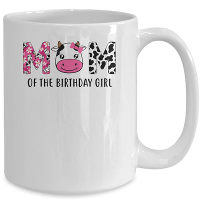 Mom Of The Birthday For Girl Cow Farm Birthday Cow Mommy 1St Mug | siriusteestore