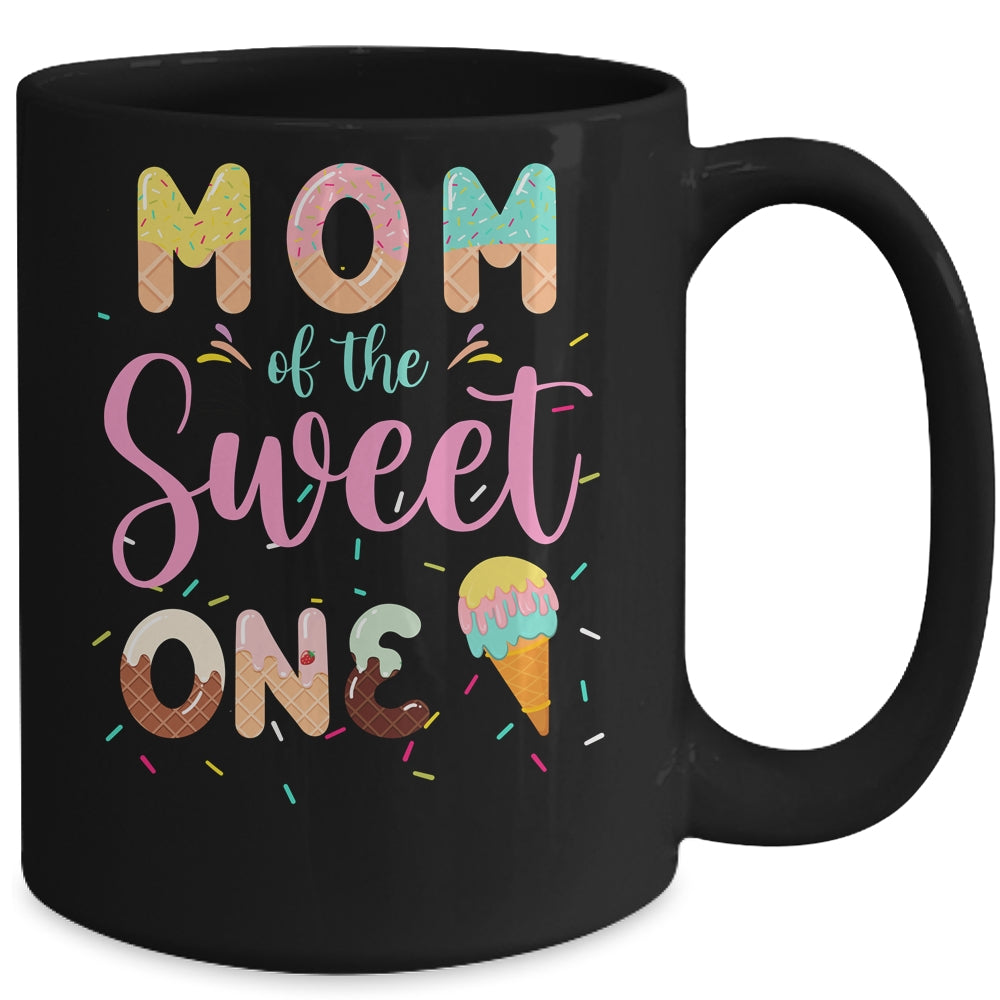 Mom Of The Sweet One Ice Cream 1st First Birthday Family Mug | siriusteestore
