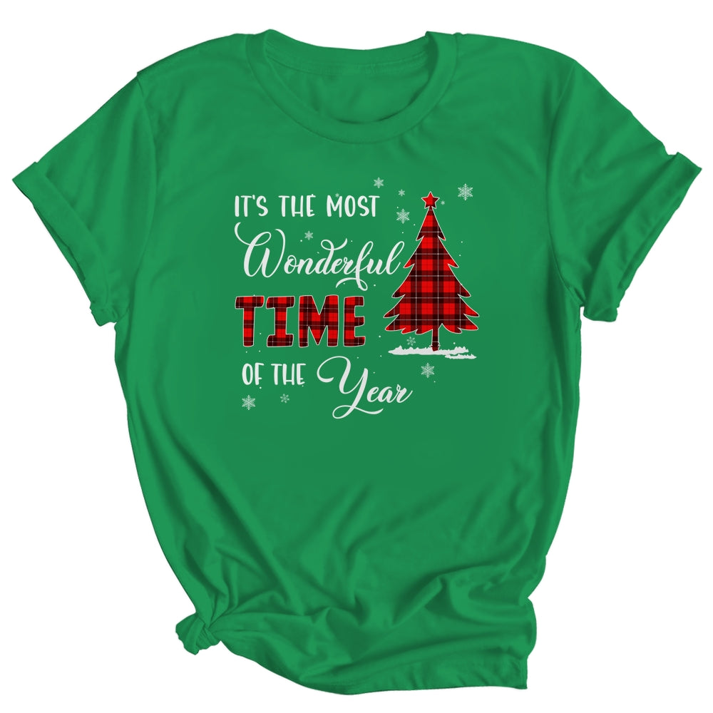 Most Wonderful Time Of The Year Buffalo Plaid Christmas Tree Shirt & Sweatshirt | siriusteestore
