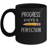 Motivational Progress Over Perfection Back to School Teacher Mug | siriusteestore