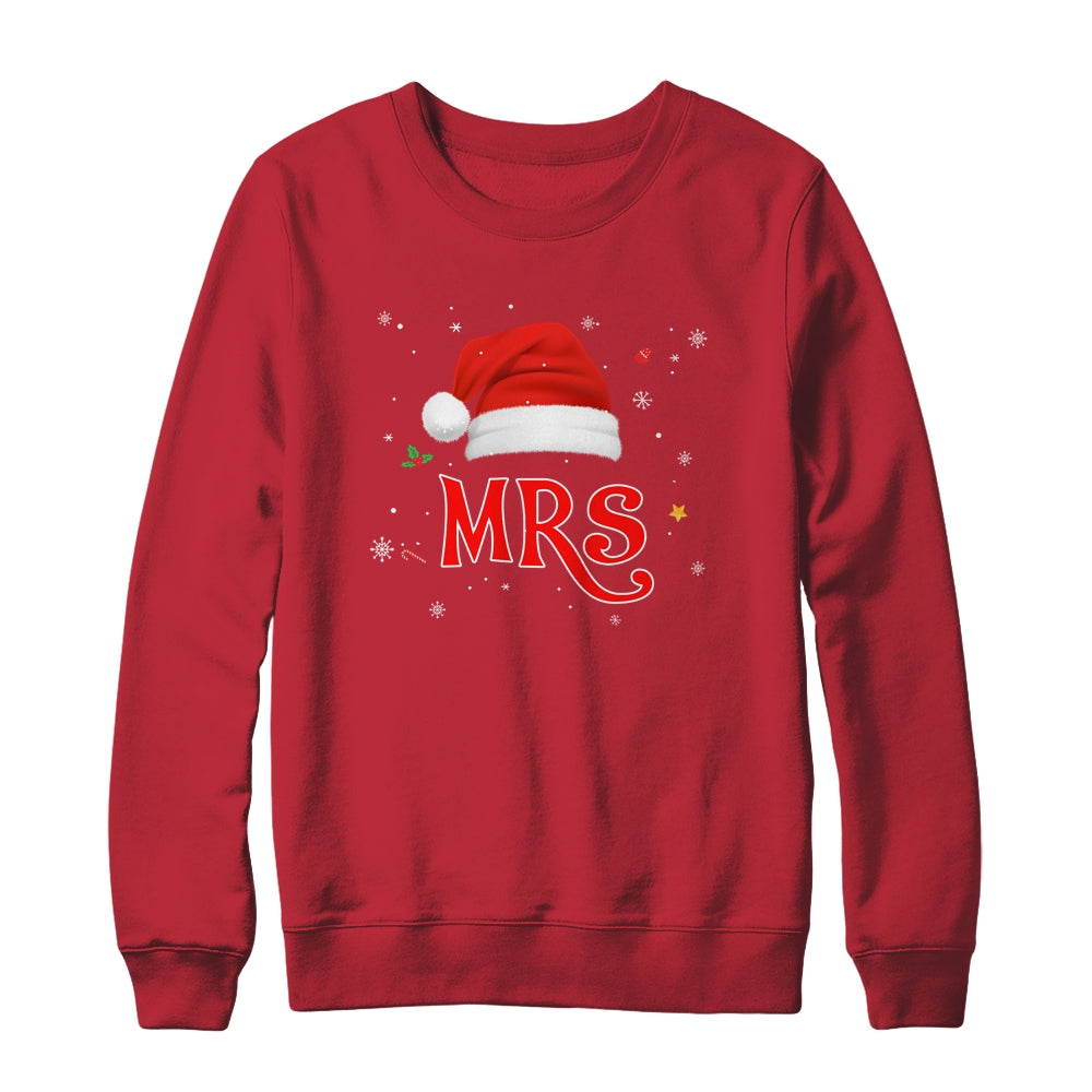 Mr And Mrs Claus Christmas Pajamas Santa Couples Matching Shirt & Sweatshirt | siriusteestore