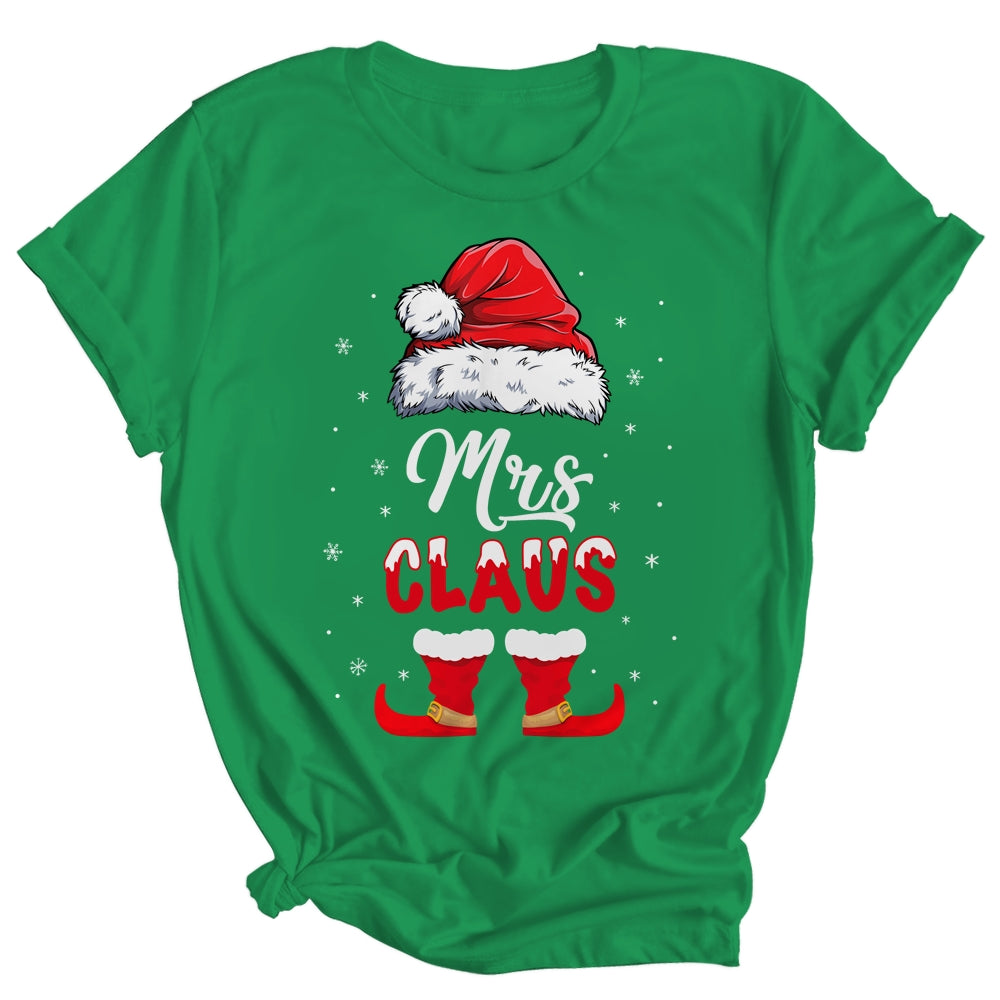 Mrs Claus Elf Matching Christmas Pajamas Santa Santa Hat Shirt & Sweatshirt | siriusteestore