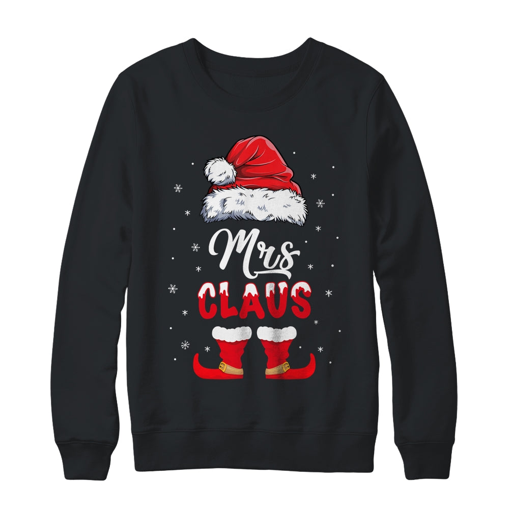 Mrs Claus Elf Matching Christmas Pajamas Santa Santa Hat Shirt & Sweatshirt | siriusteestore