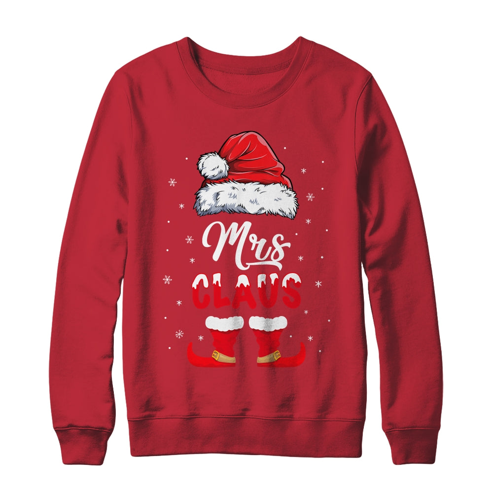 Mrs Claus Elf Matching Christmas Pajamas Santa Santa Hat Shirt & Sweatshirt | siriusteestore