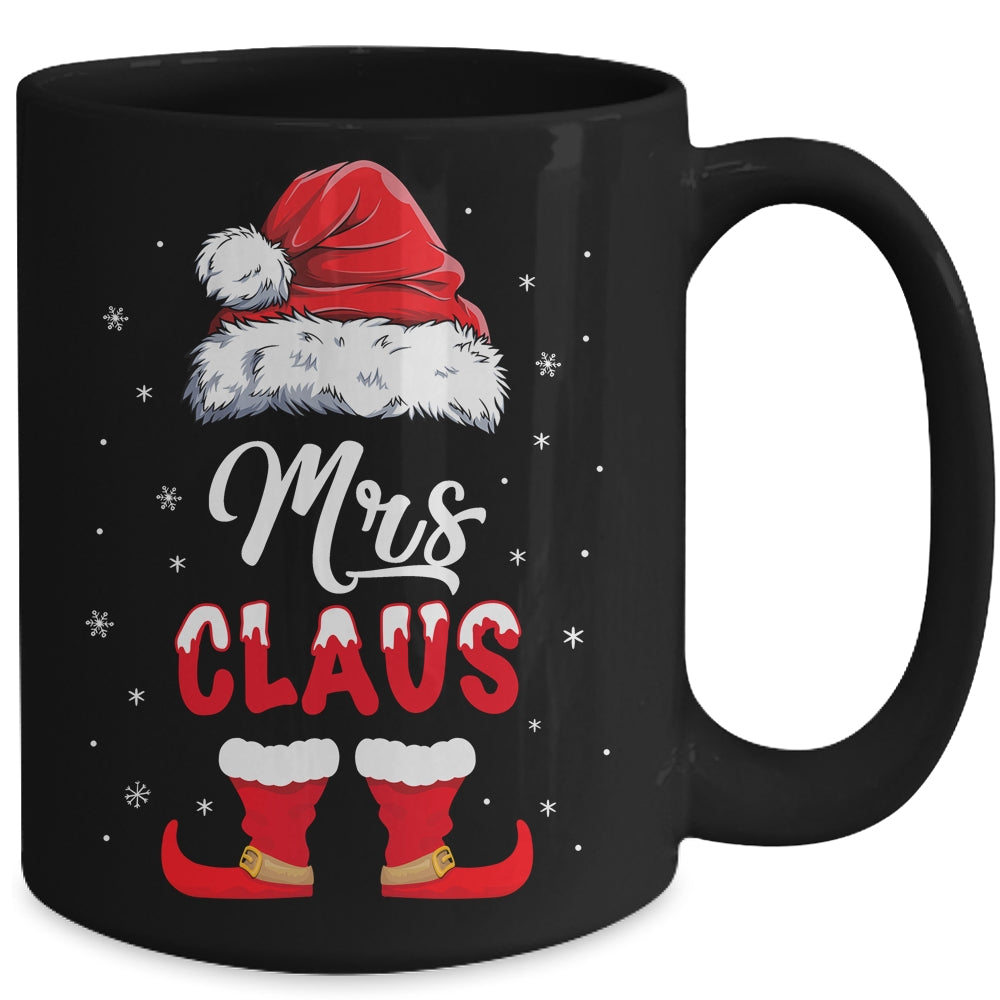 Mrs Claus Elf Matching Christmas Pajamas Santa Santa Hat Mug | siriusteestore
