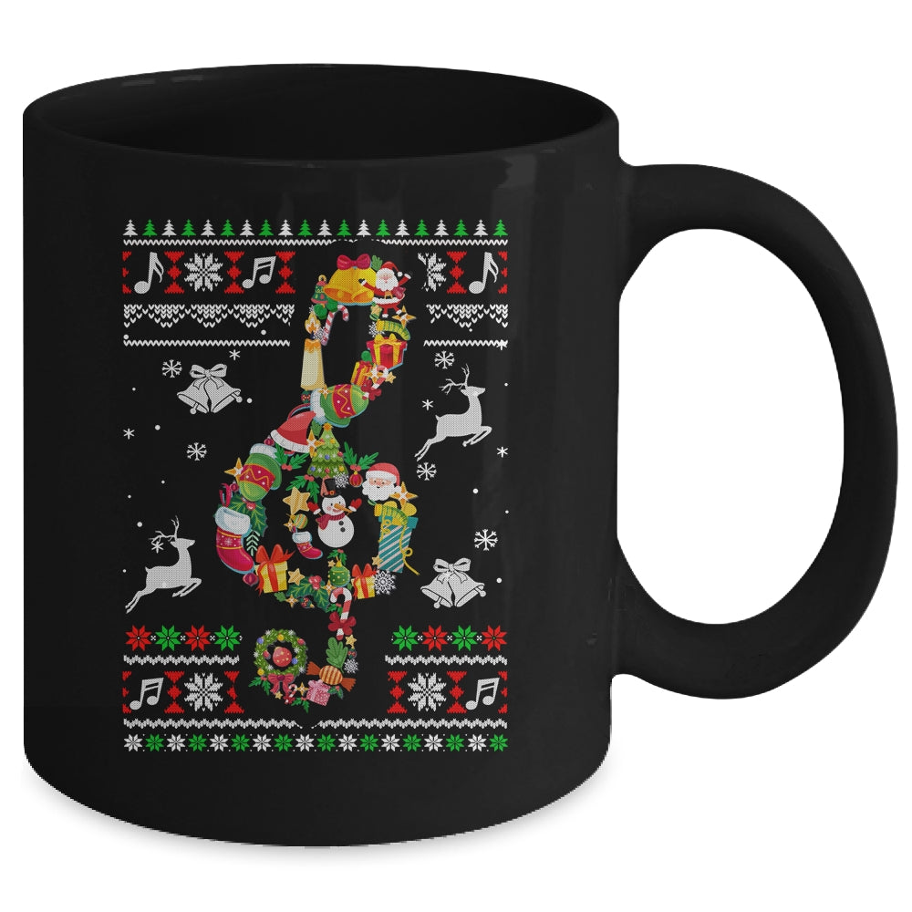 Music Note Christmas Ugly Xmas Musical Teacher Sing Mug | siriusteestore
