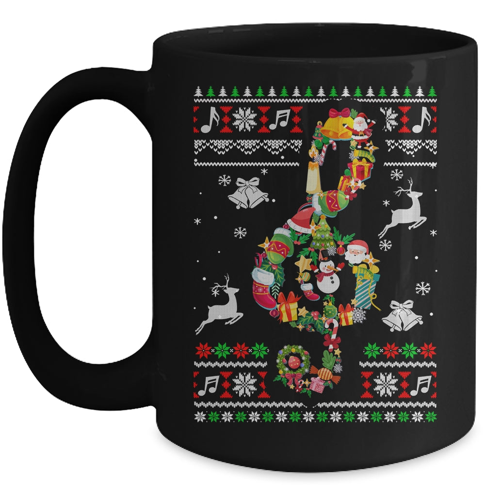 Music Note Christmas Ugly Xmas Musical Teacher Sing Mug | siriusteestore