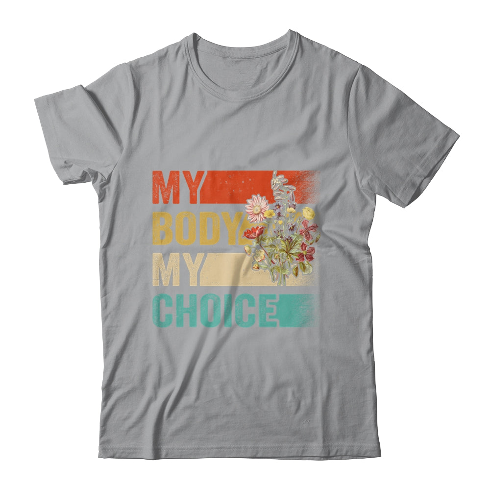My Body Choice Mind Your Own Uaterus Floral My Uterus Shirt & Tank Top | siriusteestore