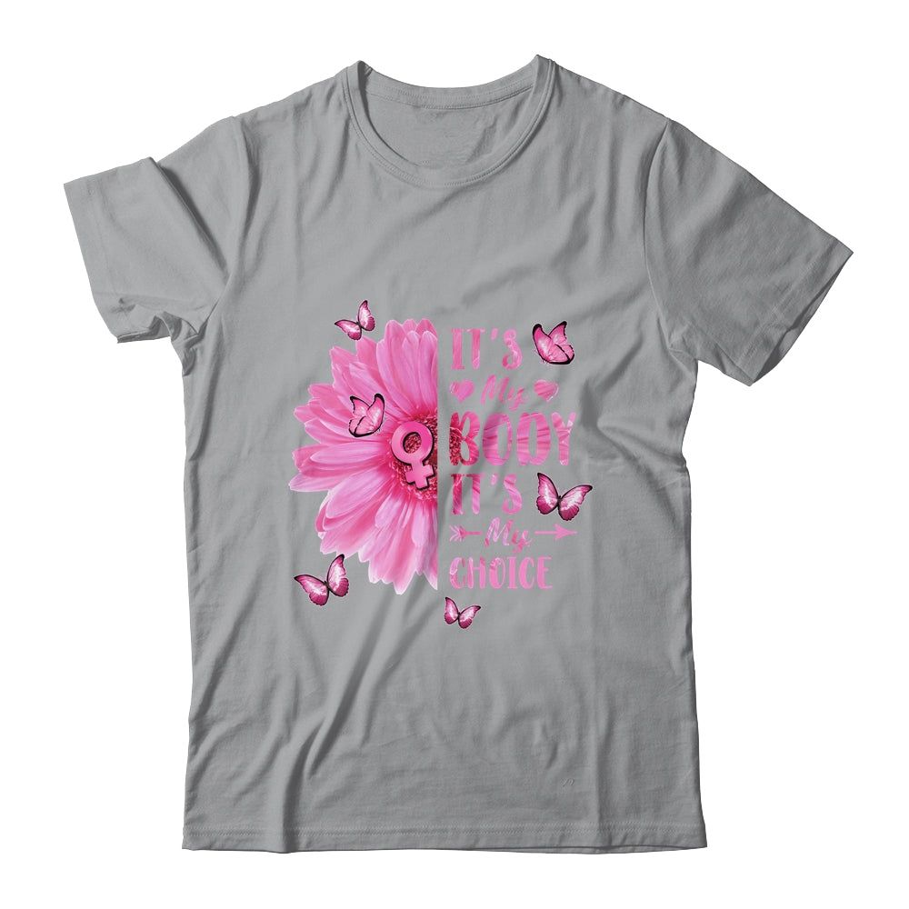 My Body Choice Uterus Business Women Butterfly Flower Shirt & Tank Top | siriusteestore