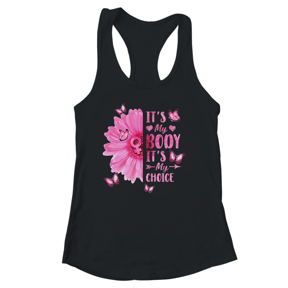 My Body Choice Uterus Business Women Butterfly Flower Shirt & Tank Top | siriusteestore