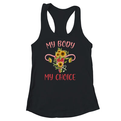My Body My Choice Floral Uterus Feminist Abortion Shirt & Tank Top | siriusteestore